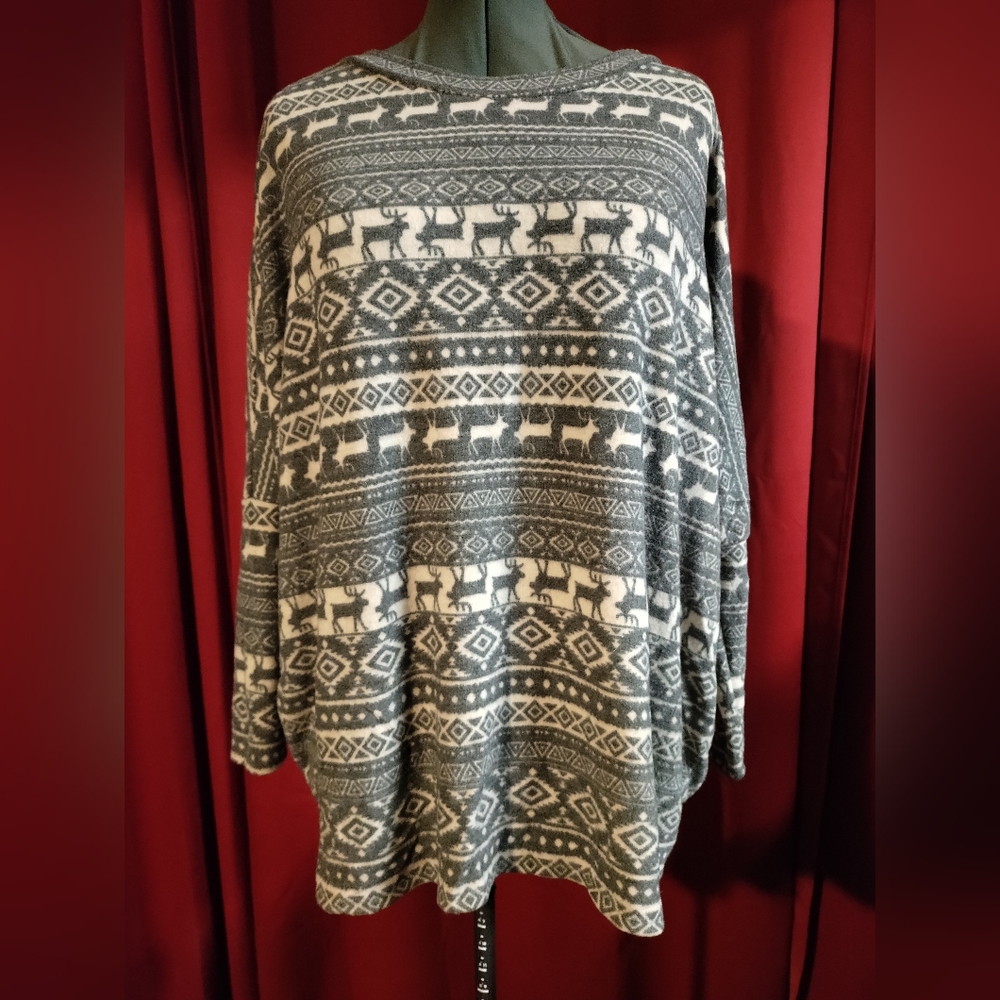 Cherish fleece loose fit batwing/ dolman sleeve top